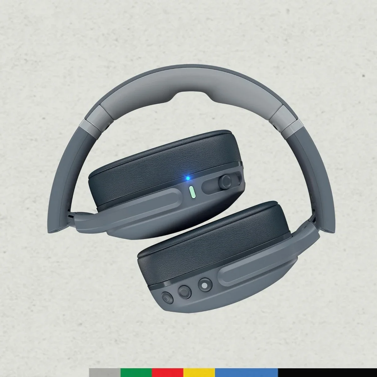 سماعات رأس Skullcandy Crusher Evo لاسلكية بتقنية Bluetooth فوق الأذن وباس حسي وبطارية حتى 40 ساعة - Chill Grey - Thumbnail 3