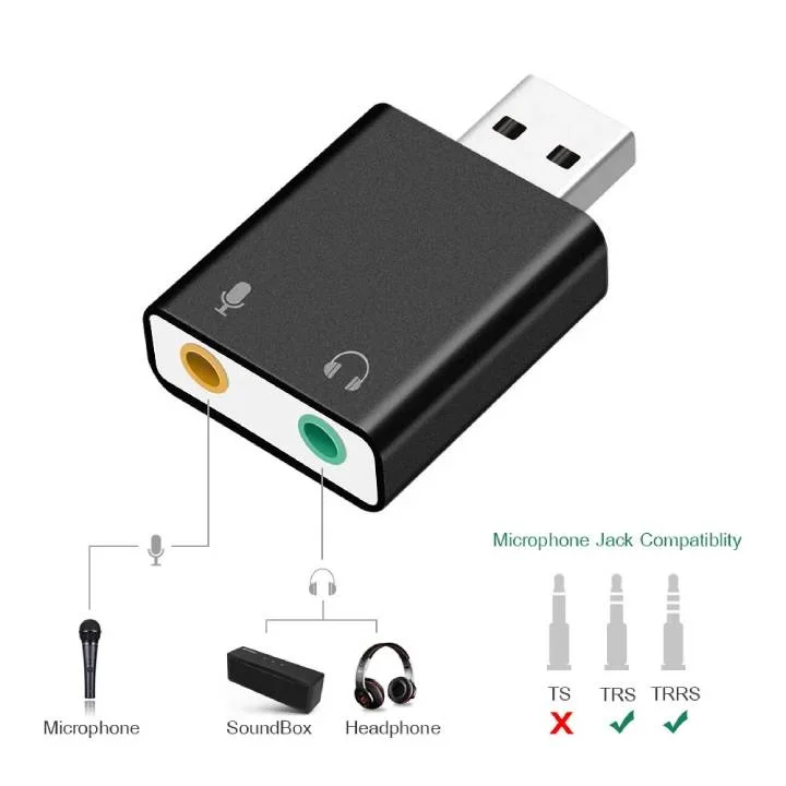 كرت صوت خارجي Trusting SK-06 USB 2.0 إلى منفذي 3.5 مم