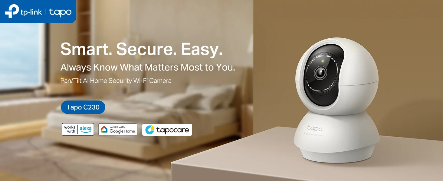 كاميرا مراقبة ذكية داخلية TP-LINK Tapo C230 بدقة 3K 5MP مع تحريك Pan/Tilt ورؤية ليلية وصوت ثنائي الاتجاه - Image 9