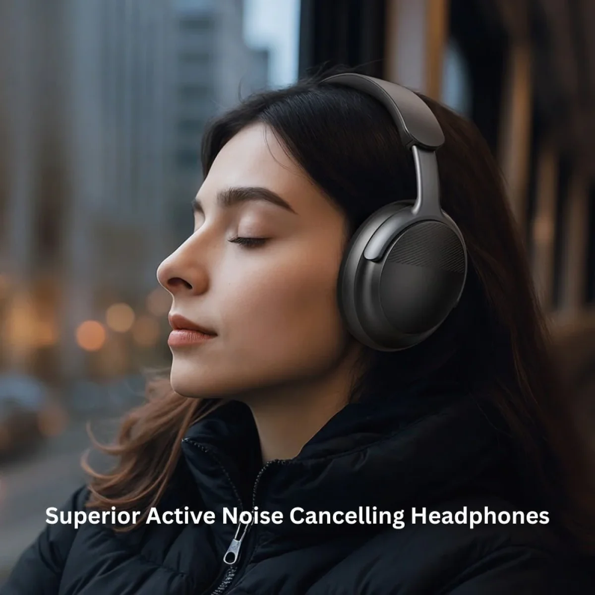 سماعات رأس Mcdodo HP-142 T02 لاسلكية فوق الأذن بعزل ضوضاء ANC، 56 ساعة، Bluetooth 5.4، أسود - Image 3