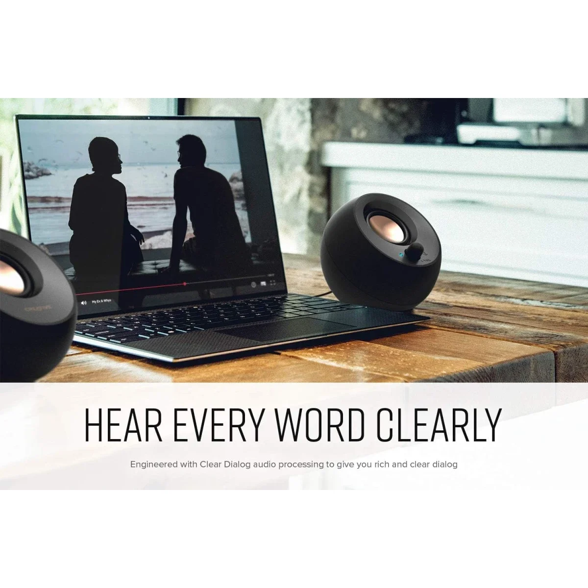 Creative Pebble V3 2.0 USB-C Desktop Speakers with Bluetooth 5.0, 8W RMS, Black - Image 3