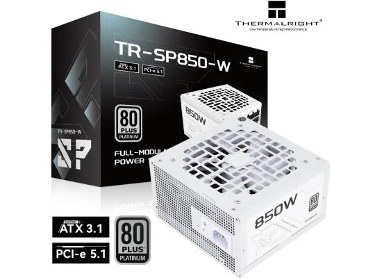 Thermalright SP-850-W 850W 80 PLUS Platinum Fully Modular ATX 3.1 Power Supply - White - Image 3