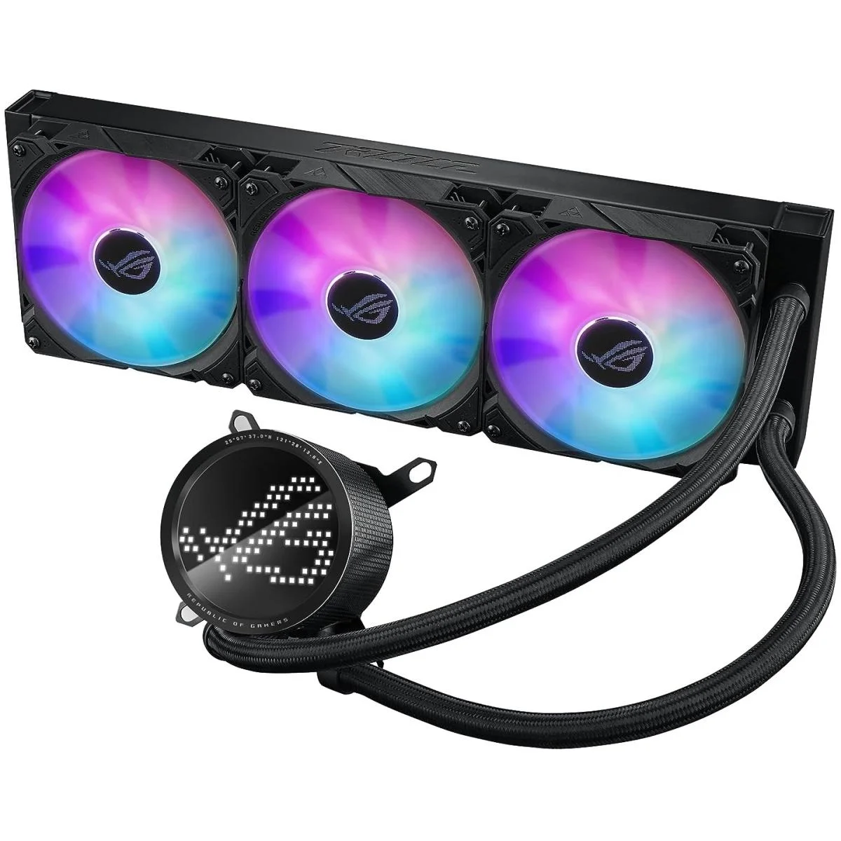 مبرد معالج مائي متكامل Asus ROG RYUO III 360 ARGB مع شاشة Anime Matrix LED