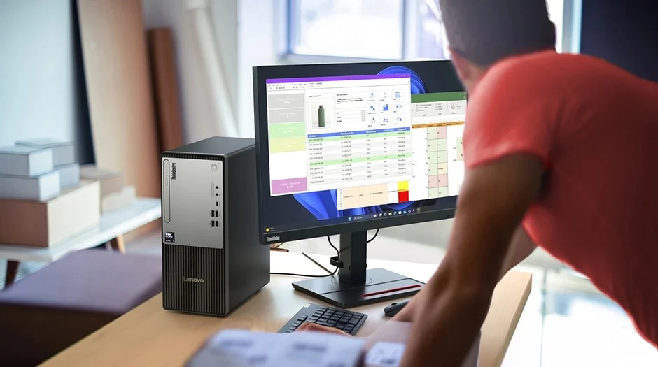 كمبيوتر مكتبي Lenovo ThinkCentre Neo 50t Gen 6 Tower بمعالج Intel Core Ultra 5 225 وذاكرة 8GB وتخزين 512GB SSD لون أسود - Image 13