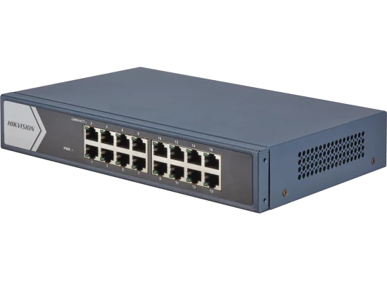 Hikvision DS-3E0516-E(B) 16-Port Gigabit Unmanaged Rackmount Switch, 32 Gbps - Thumbnail 3