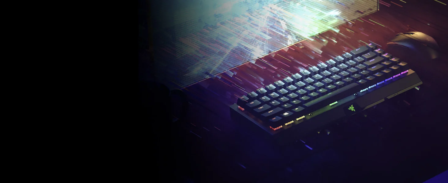 كيبورد ألعاب Razer BlackWidow V3 Mini HyperSpeed لاسلكي ميكانيكي 65% بسويتشات خضراء - Thumbnail 9