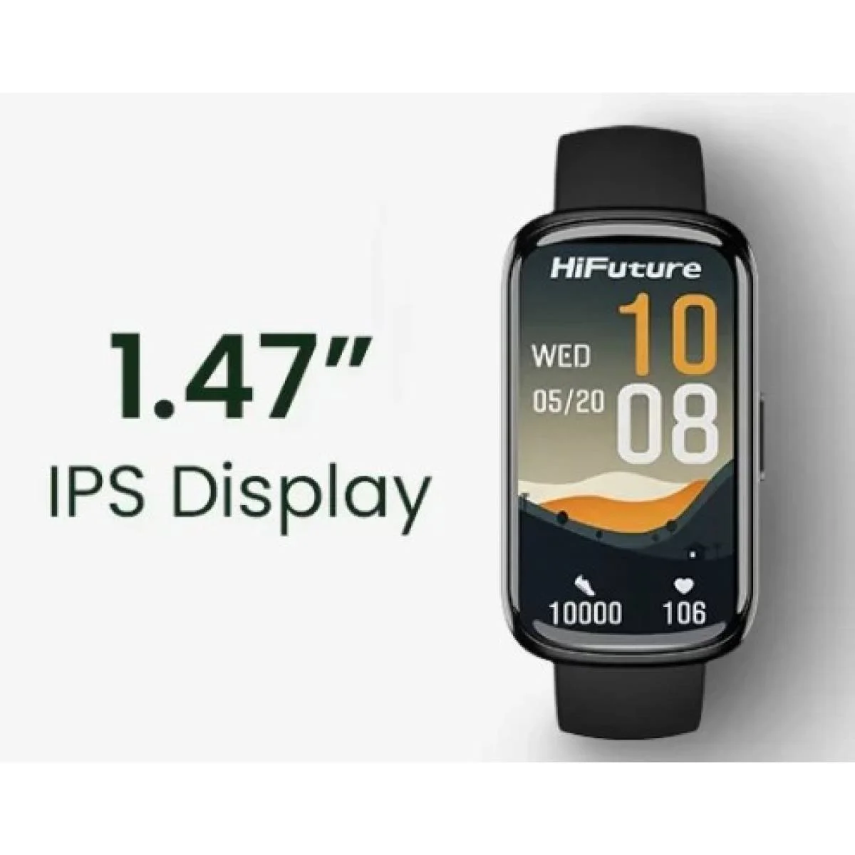 HiFuture EVO2 Smartwatch with 1.47 Inch IPS Display, 7 Days Battery Life, 100+ Sport Modes, IP68 Waterproof, White - Thumbnail 5