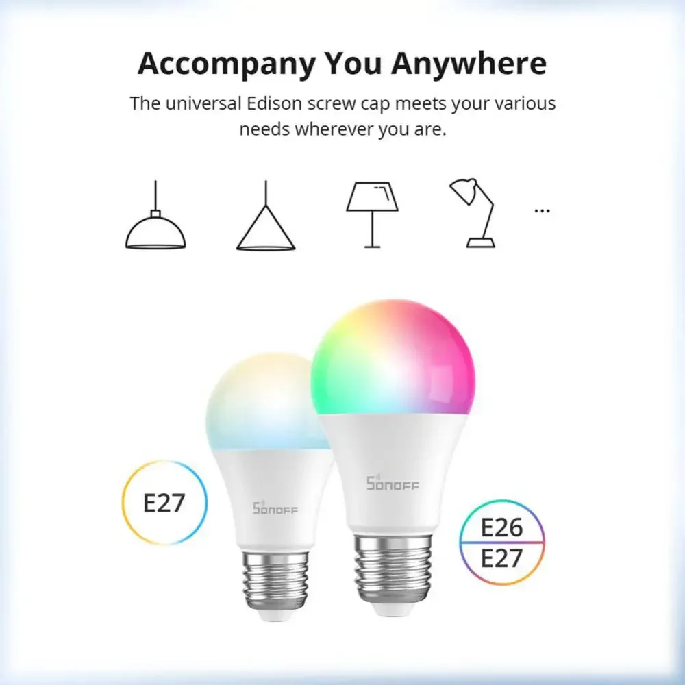 SONOFF B05-BL WiFi Smart LED Light Bulb 9W E26/E27 Dimmable RGB - Image 12