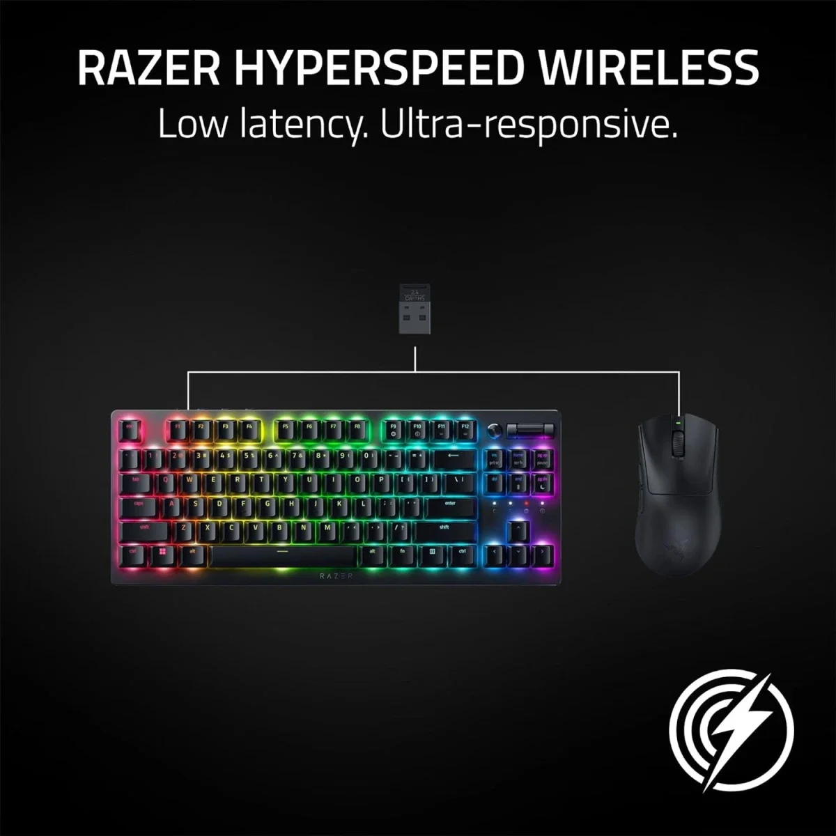 Razer DeathAdder V3 HyperSpeed Wireless Gaming Mouse, 55g, 26K DPI, Black - Thumbnail 7