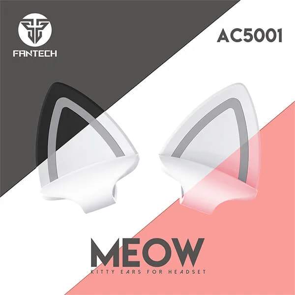 اكسسوار  أذني قطة يوضع على السماعة Fantech AC5001 Meow Kitty Ears - Space Edition - Thumbnail 2