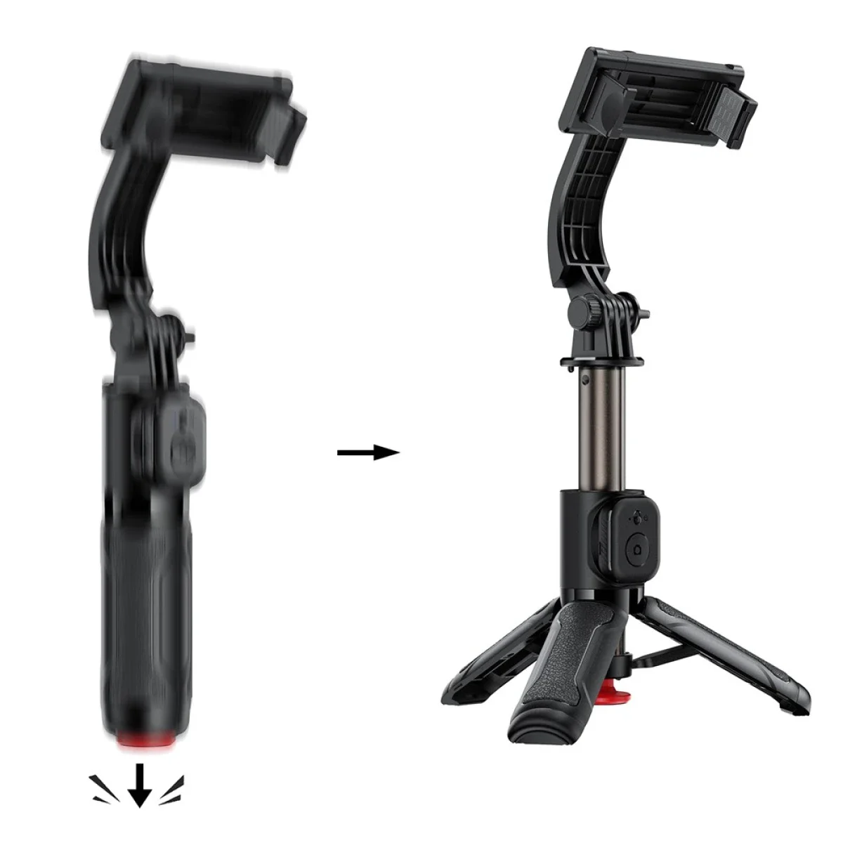 ACEFAST E43 Selfie Stick Tripod with Bluetooth Remote Control - Black - Thumbnail 6