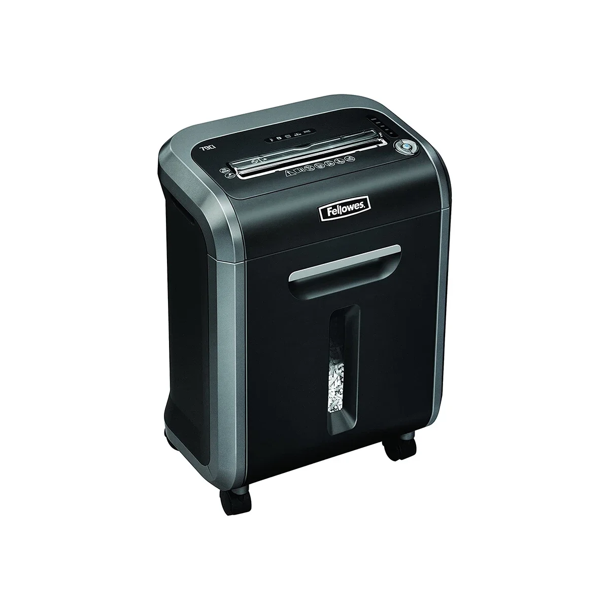 آلة تمزيق Fellowes Powershred 79Ci بتقطيع متقاطع، 16 ورقة، أسود/فضي داكن - Image 2