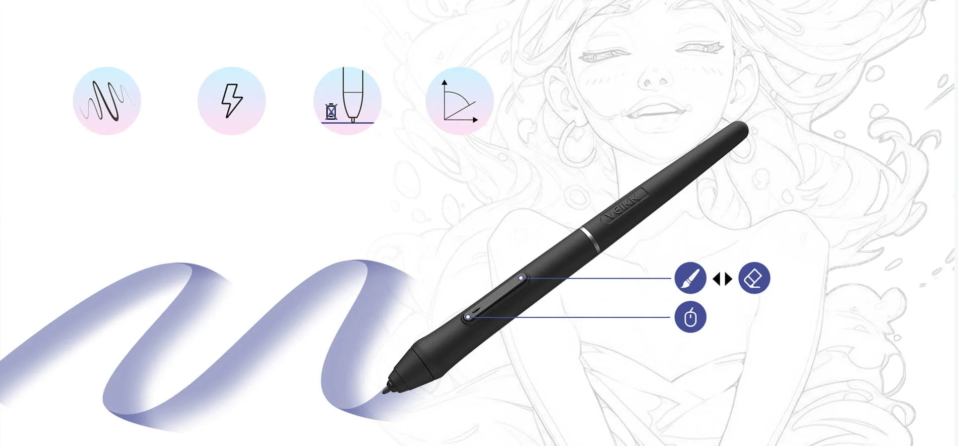 شاشة رسم VEIKK 11.6 إنش FHD IPS بقلم بدون بطارية Studio VK1200 V2 - Image 23