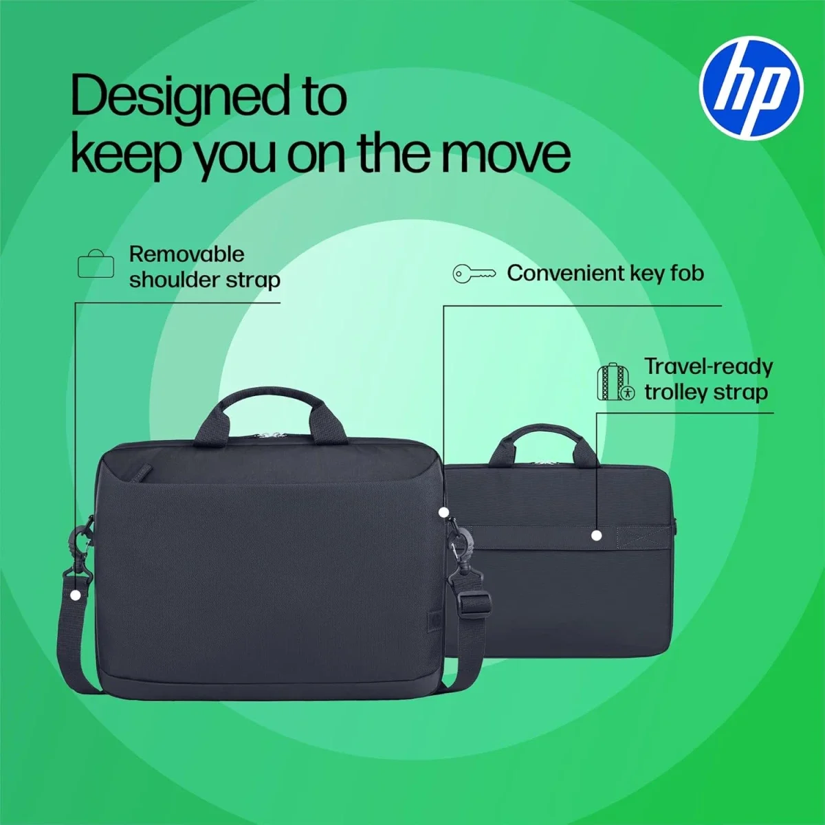 HP Everyday 16-Inch Laptop Briefcase, Odyssey Gray - Thumbnail 4