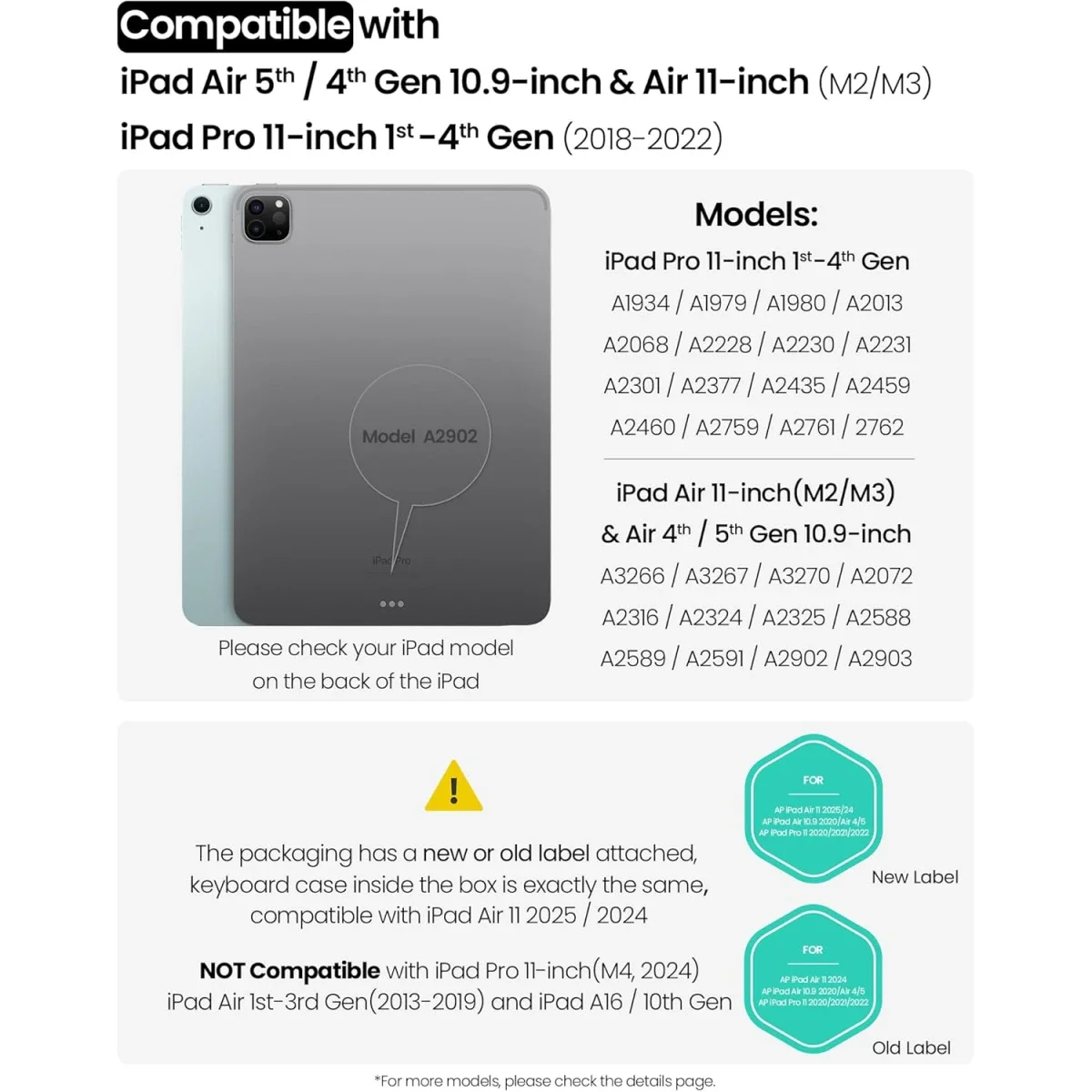جراب Nillkin بلوحة مفاتيح قابلة للفصل لجهاز iPad Air 11 إنش (M3/M2) أسود - Thumbnail 5