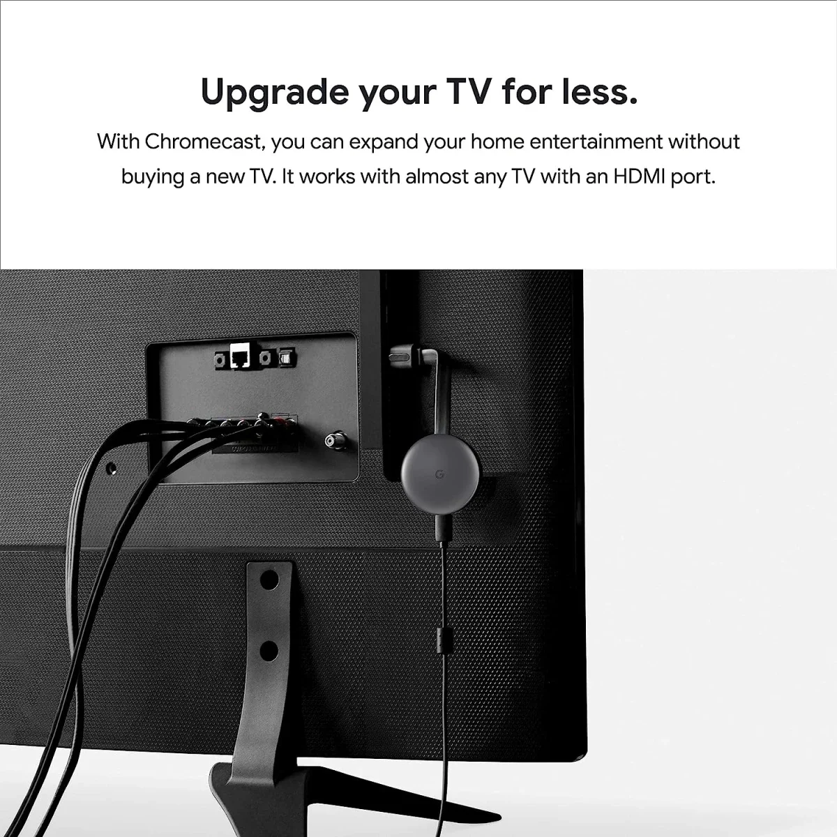 جهاز بث Google Chromecast الجيل الثالث Full HD مع كيبل HDMI - Chalk - Image 7