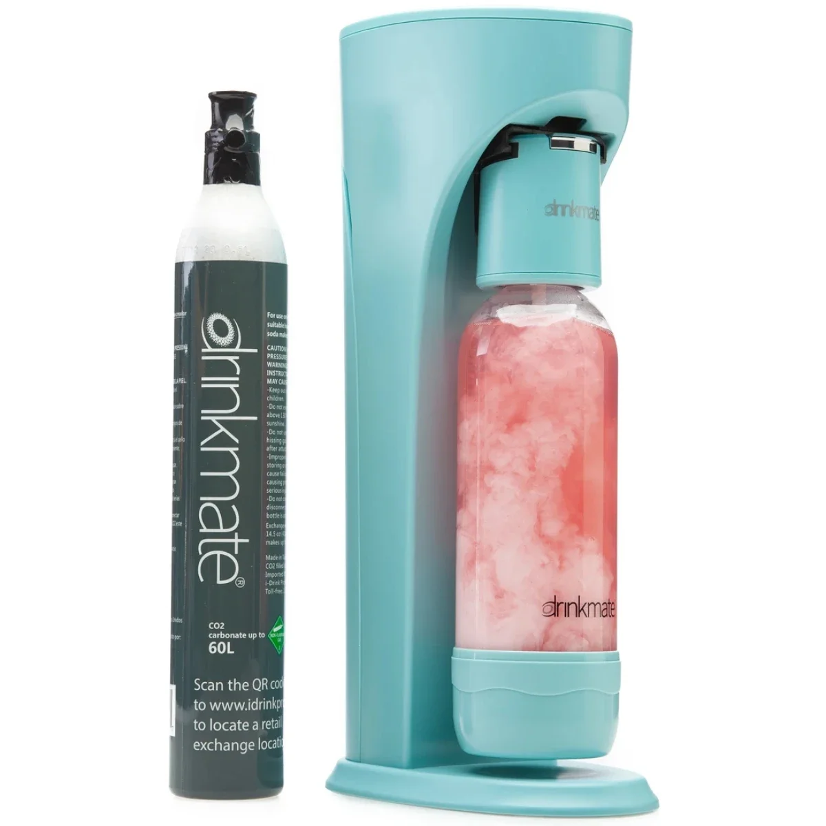 DrinkMate Water & Soda Maker with CO₂ Cylinder Included - Blue