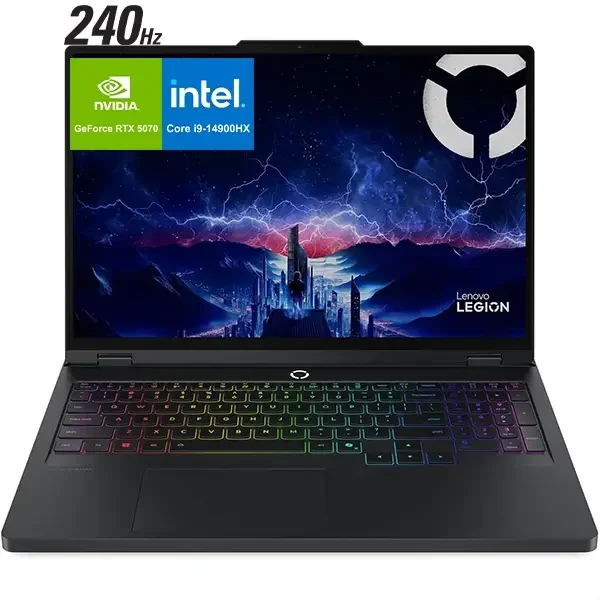 Lenovo Legion Pro 5 16IRX10 AI Gaming Laptop, Intel Core i9-14900HX, RTX 5070, 16-inch 2.5K IPS 240Hz, 32GB RAM, 1TB SSD