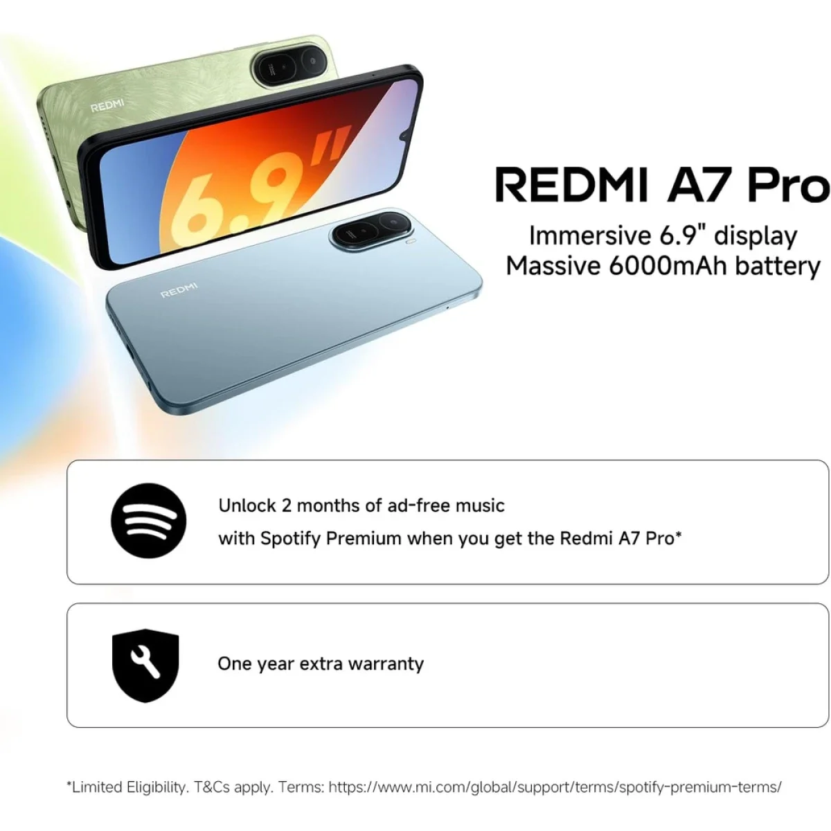 Xiaomi REDMI A7 Pro 4G Smartphone, 6.9-inch 120Hz Display, 4GB RAM, 64GB Storage, Mist Blue (MZB0N5PEU) - Image 6
