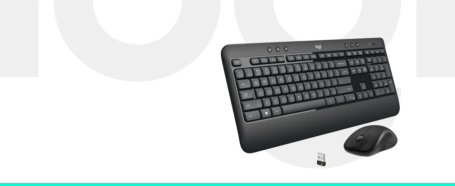 طقم كيبورد وماوس لاسلكي Logitech MK540 Advanced مع مستقبل Unifying - Image 13