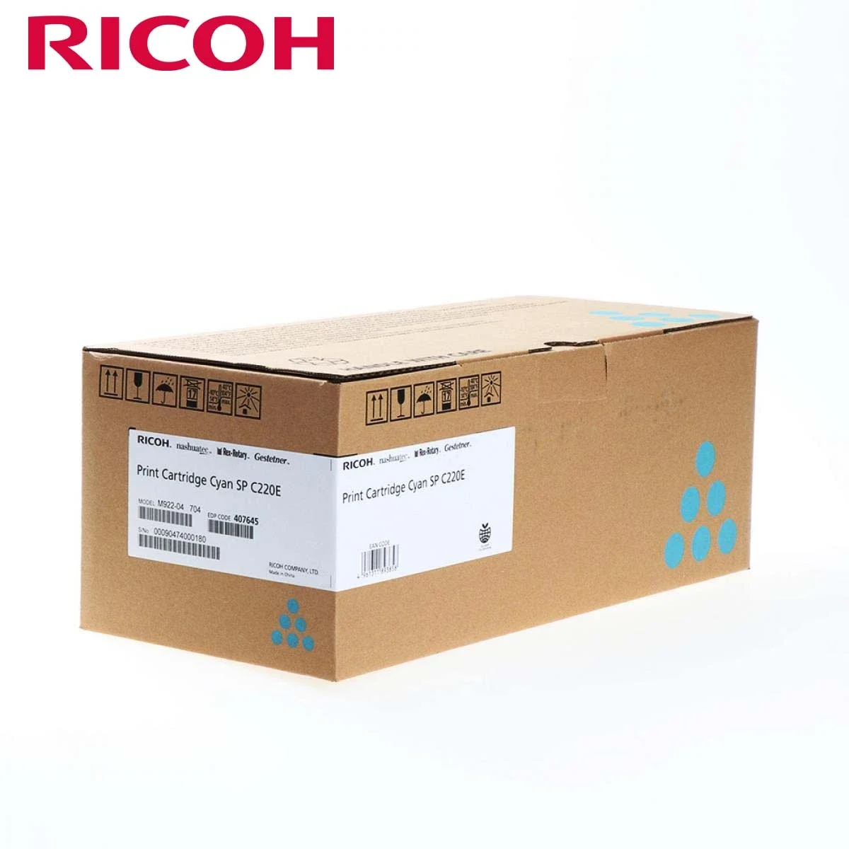 خرطوشة تونر ليزر سماوي Ricoh 406053 أصلية