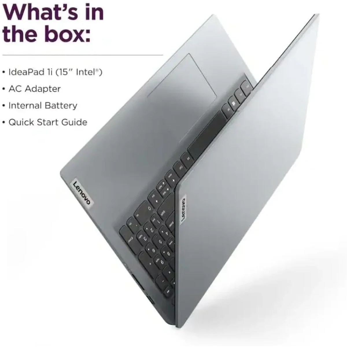 لابتوب Lenovo IdeaPad 1i 15IRU7 مقاس 15.6 إنش FHD بمعالج Intel Core i5-1335U وذاكرة 16GB وتخزين 256GB SSD لون Cloud Grey - Image 8