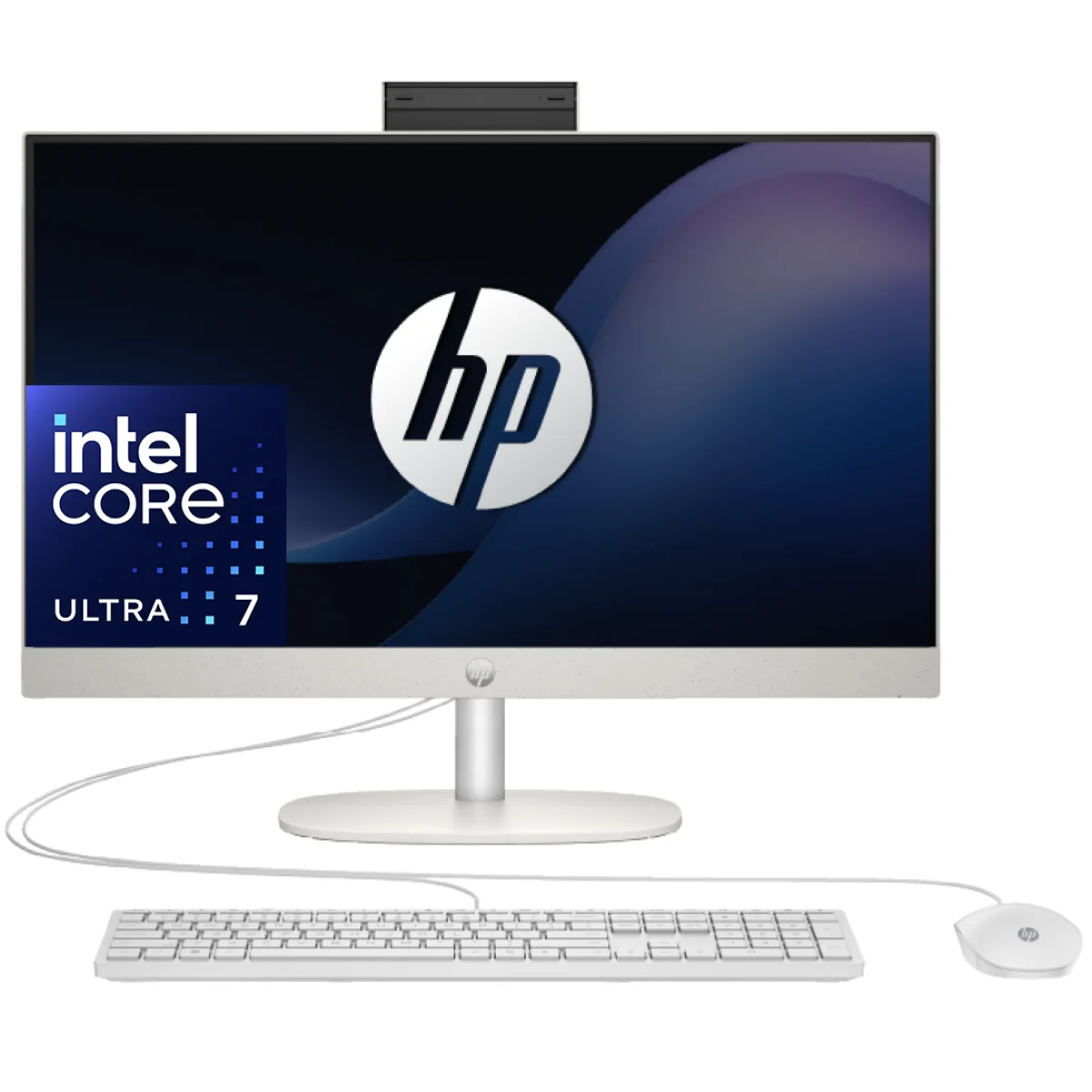 كمبيوتر الكل في واحد HP 24-cr1032ne بمعالج Core Ultra 7 155U وذاكرة 8GB وتخزين 512GB وشاشة IPS FHD 23.8 إنش أبيض Shell - Image 2