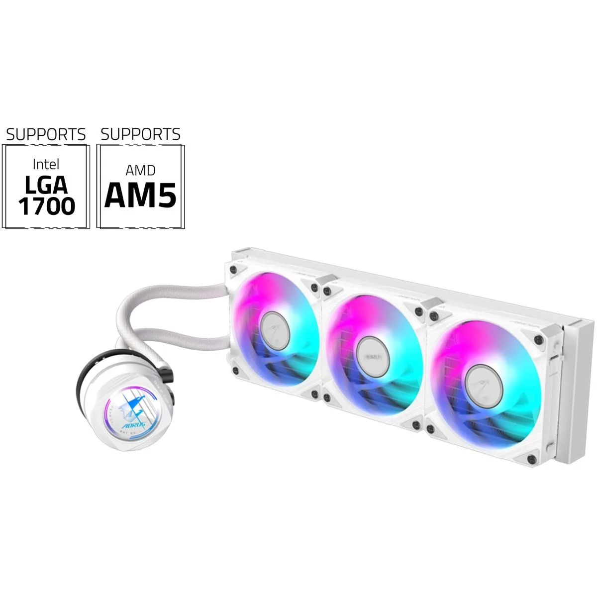 GIGABYTE AORUS WATERFORCE II 360 ICE 360mm ARGB AIO CPU Liquid Cooler - Thumbnail 2