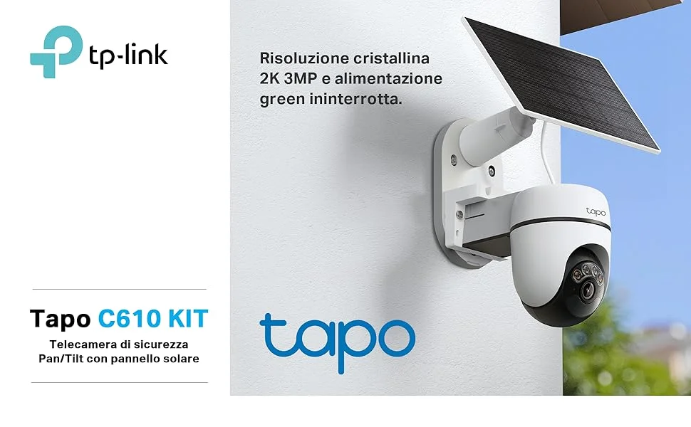 كاميرا مراقبة خارجية لاسلكية Wi‑Fi TP-LINK Tapo C610 Kit بدقة 2K 3MP مع لوح شمسي - Image 9