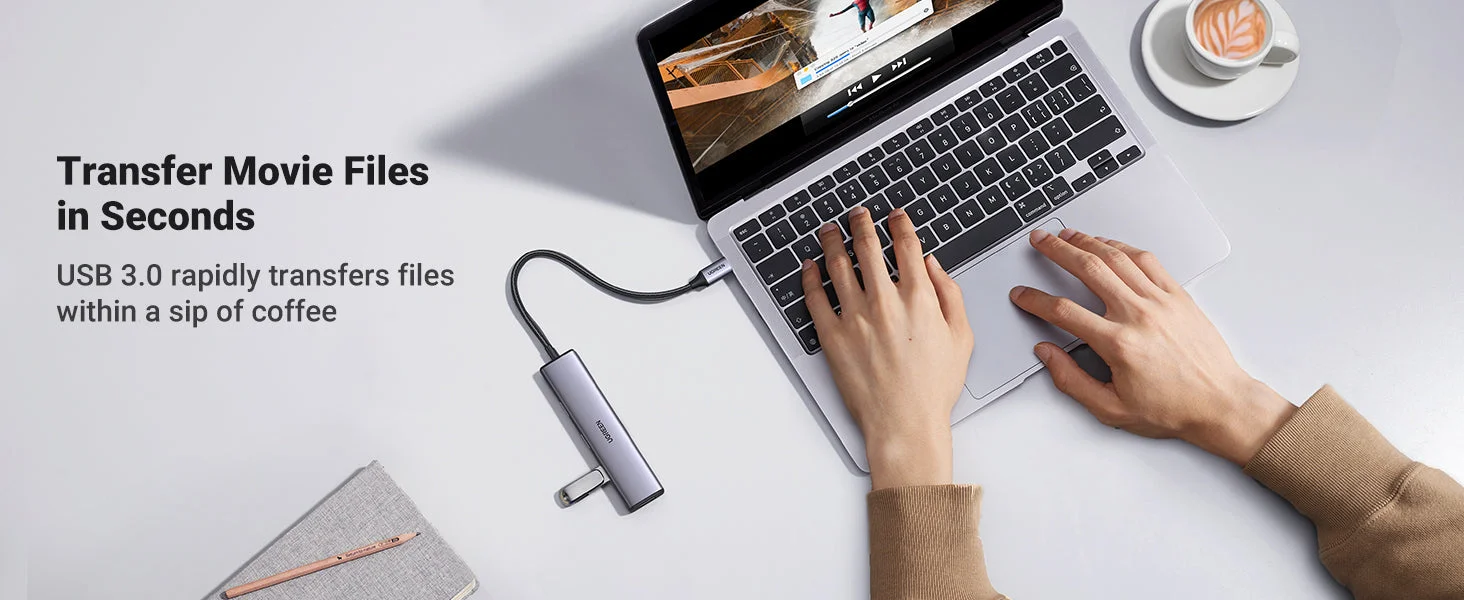 موزع Ugreen USB-C ‏4 في 1 - Thumbnail 8