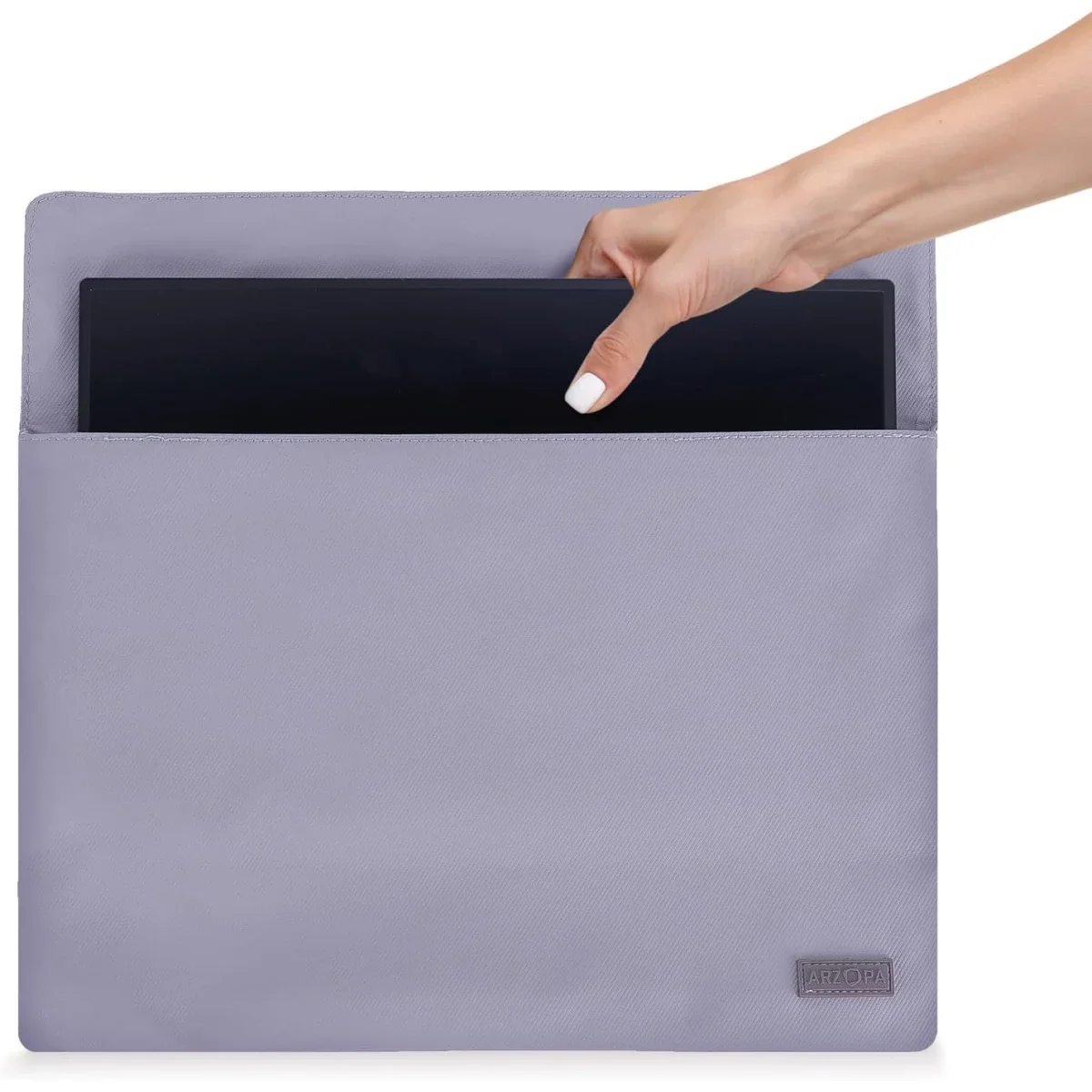 ARZOPA 16.1-Inch Portable Monitor Sleeve Bag with Magnetic Closure - Grey - Thumbnail 3