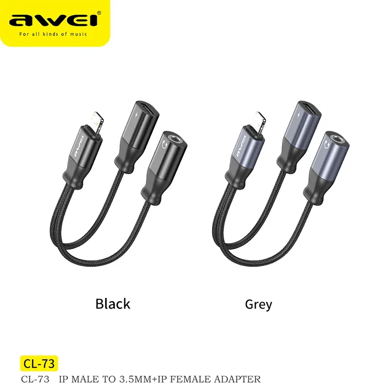 محول سماعات Awei CL-73 من Lightning إلى AUX 3.5 مم للآيفون - Image 8