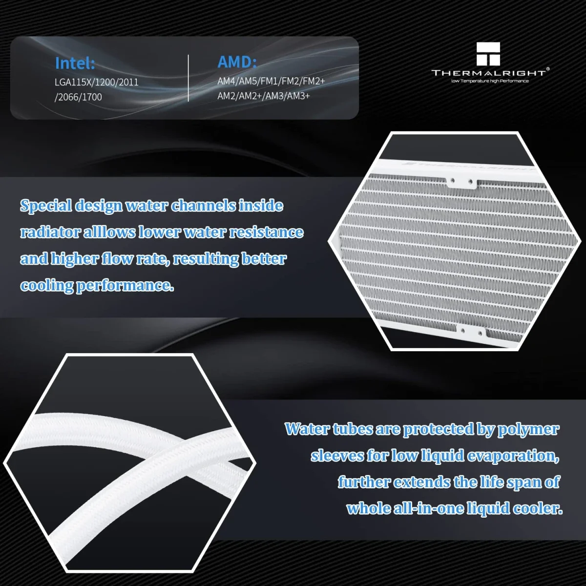 Thermalright Frozen Notte 360 ARGB Liquid CPU Cooler White - Thumbnail 3