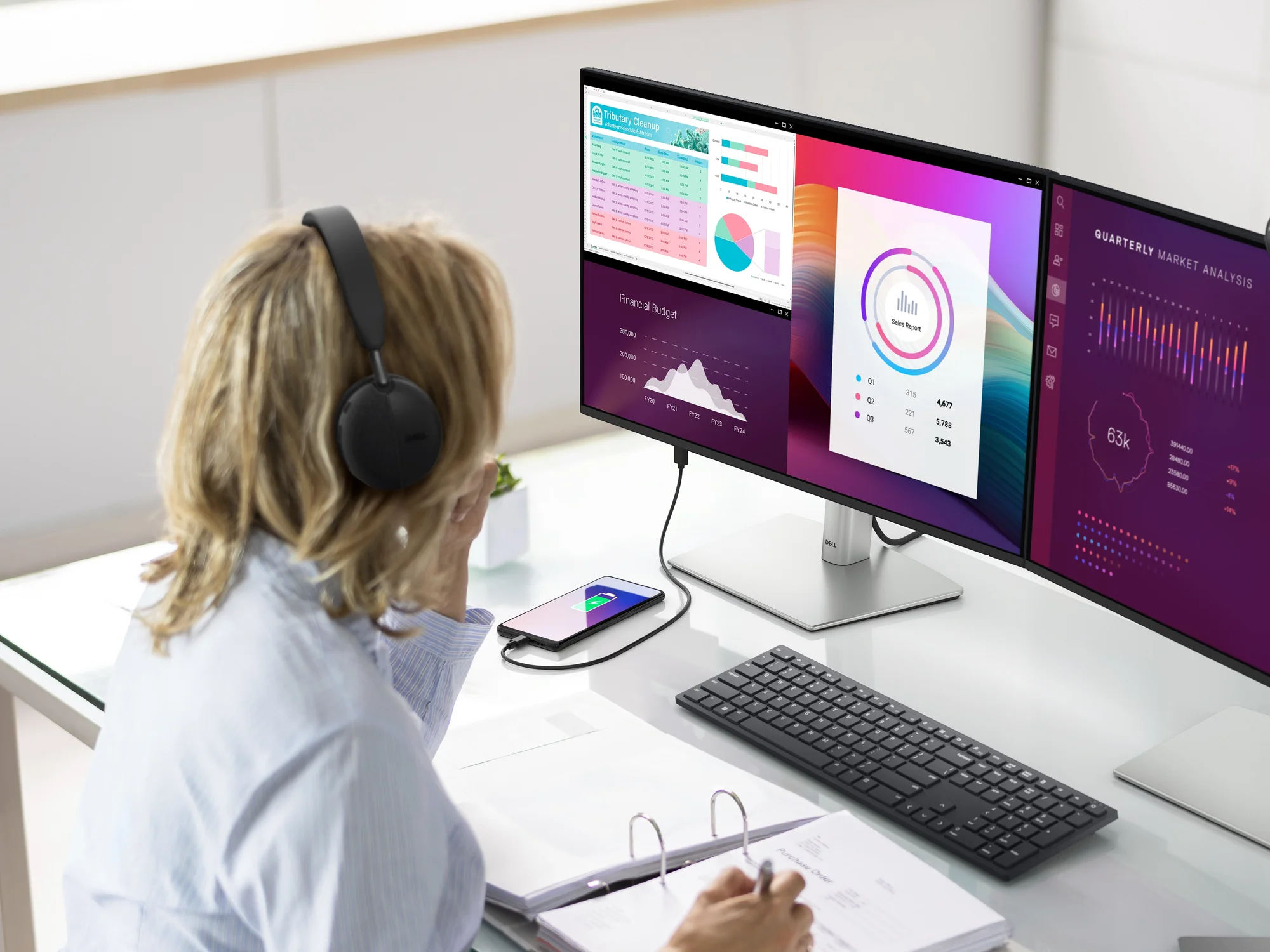 كمبيوتر مكتبي Dell QCT1250 Pro Tower بمعالج Intel Core Ultra 7 265 Series 2 وذاكرة 8GB DDR5 وSSD 512GB بسرعة 5.3GHz - Thumbnail 7