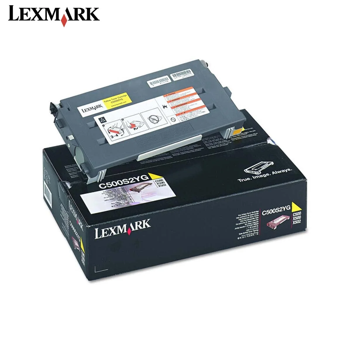 خرطوشة تونر Lexmark C500S2Y أصلية صفراء