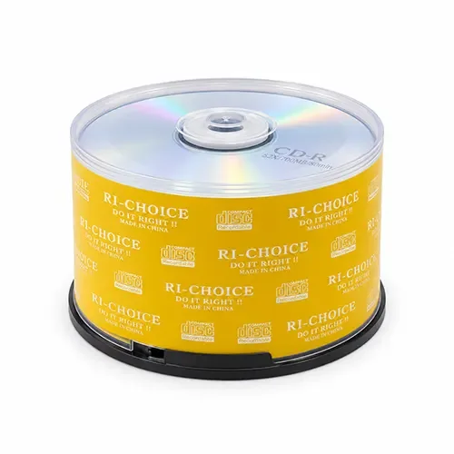 أقراص RI-CHOICE CD-R فارغة 700 ميجابايت، عبوة 50 قرص