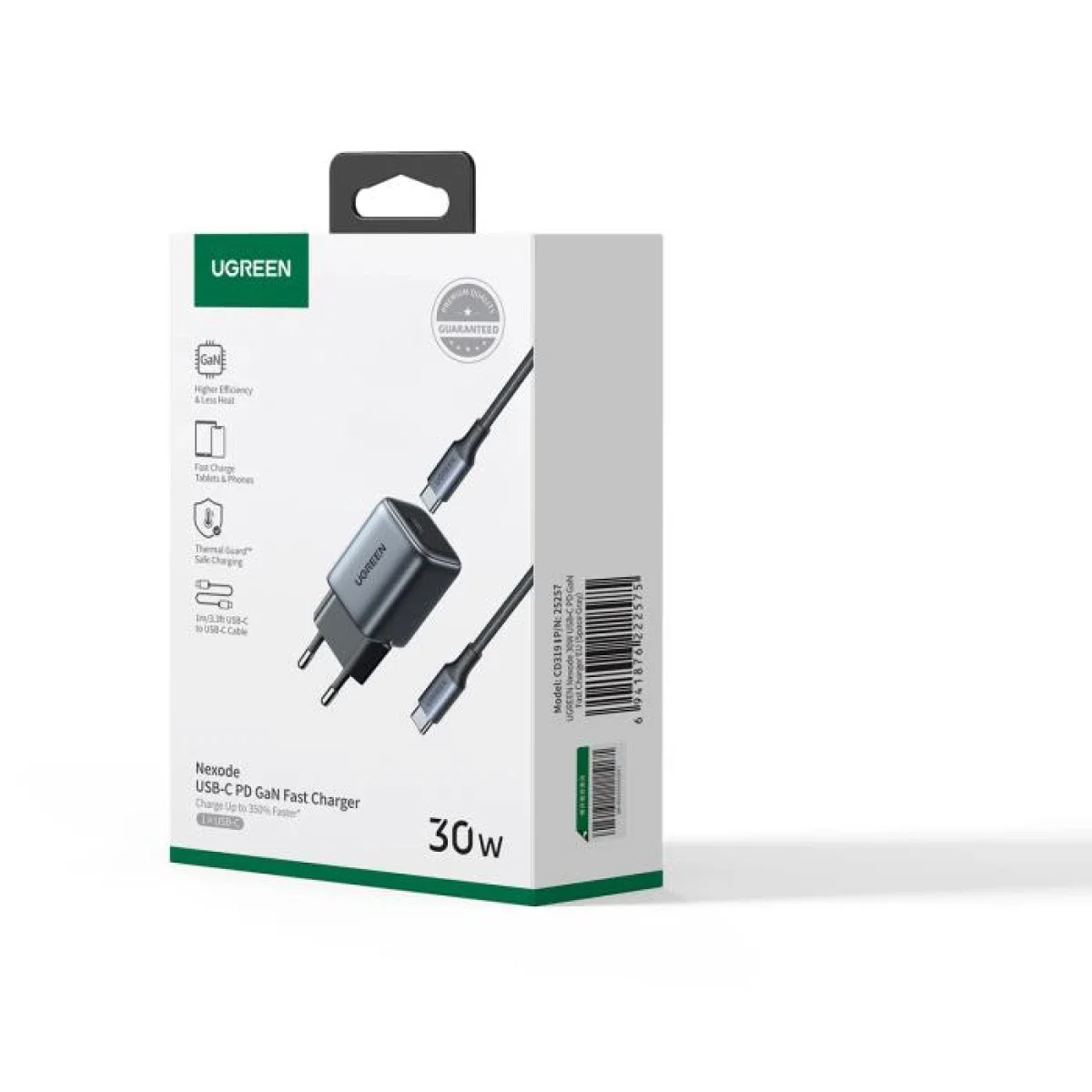 شاحن حائط Ugreen Nexode Mini CD319 بقدرة 30 واط USB-C PD - Thumbnail 3