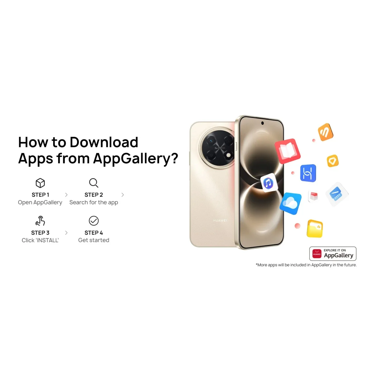 HUAWEI nova 15 Max Dual SIM Smartphone, 8GB RAM, 256GB Storage, 120Hz OLED, 50MP Camera, Golden Black - Thumbnail 7