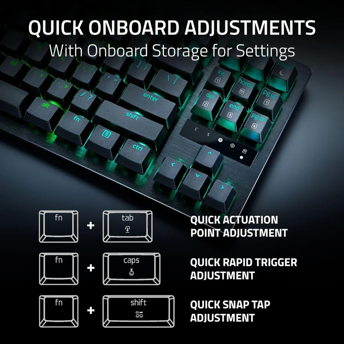 Razer Huntsman V3 TKL 8KHz Esports Gaming Keyboard with Gen-2 Analog Optical Switches - Black - Thumbnail 5