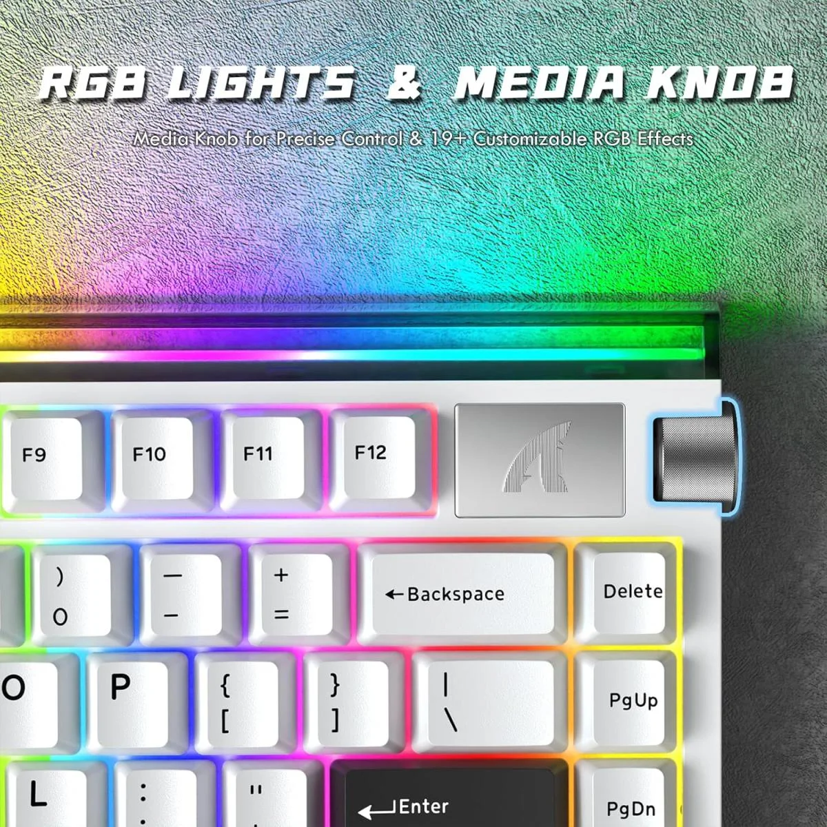 كيبورد ألعاب ATTACK SHARK R85 HE سلكي 75% بمفاتيح Hall Effect وإضاءة RGB، 8K، أبيض Star White - Image 2
