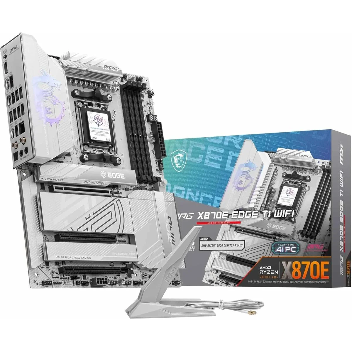 لوحة أم للألعاب MSI MPG X870E EDGE TI WIFI ‏ATX، AM5، DDR5، Wi-Fi 7