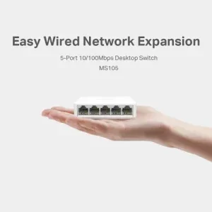 سويتش مكتبي MERCUSYS MS105 بخمسة منافذ بسرعة 10/100Mbps - Image 8