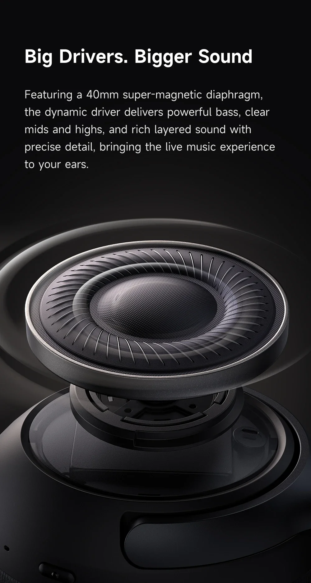 Mcdodo HP-1420 Active Noise Cancelling Wireless Headphones, 56H Playtime, Black - Thumbnail 8