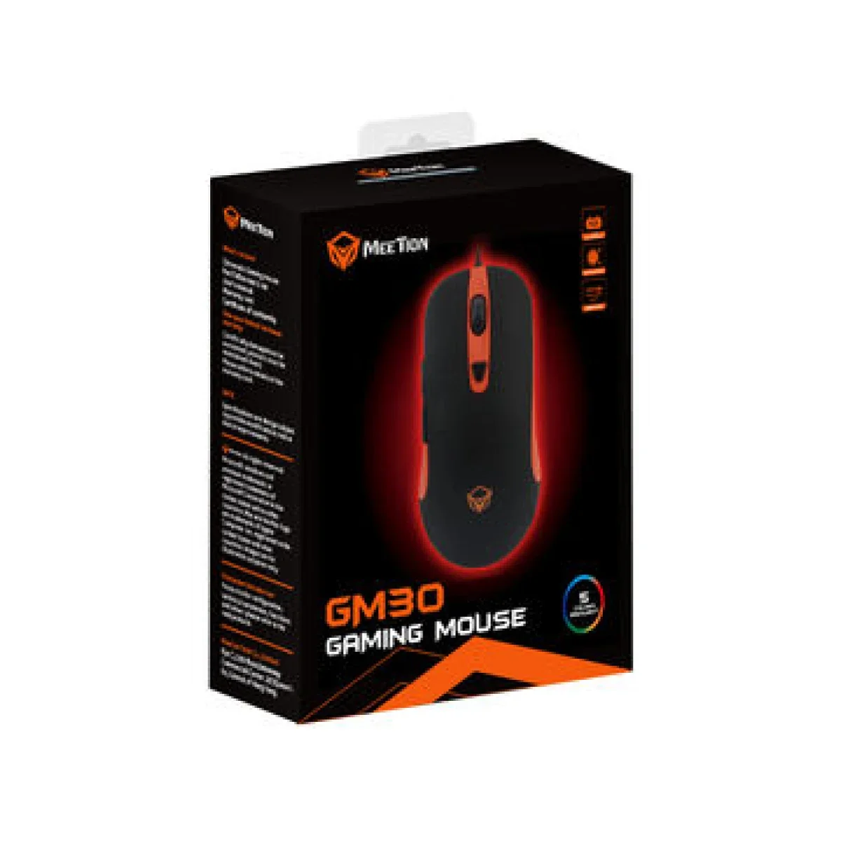 Meetion GM30 Wired RGB Optical Gaming Mouse, 4000 DPI - Image 3