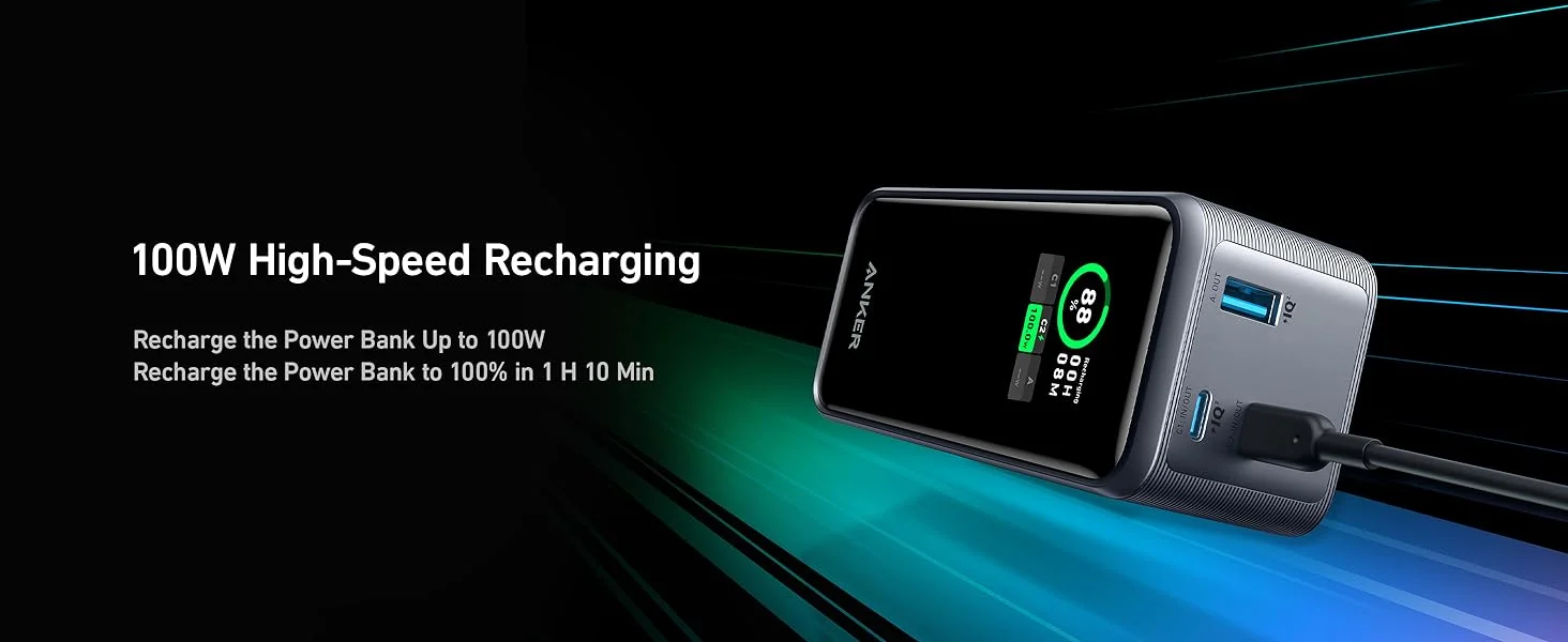 Anker Prime 20,000mAh 200W Portable Power Bank Laptop Charger Black - Image 14