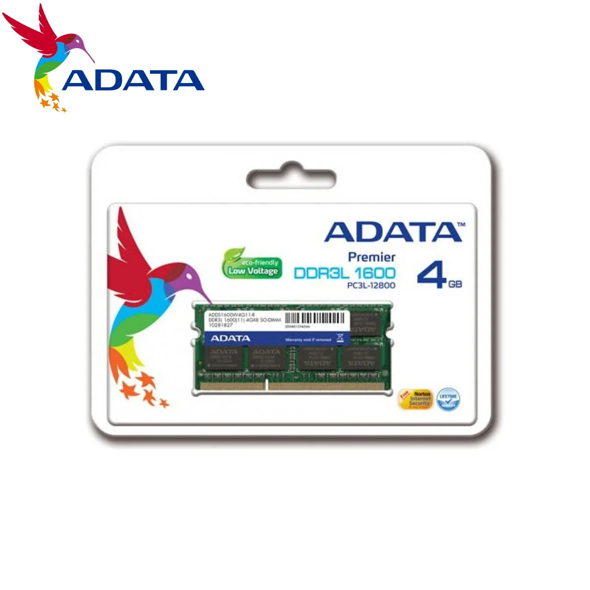 ذاكرة لابتوب ADATA DDR3L SO-DIMM سعة 4GB بسرعة 1600MHz