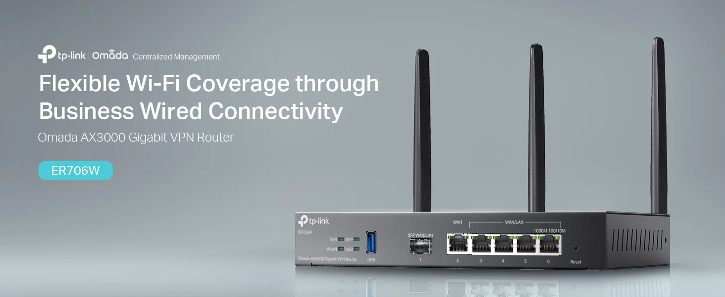 راوتر TP-LINK ER706W Omada AX3000 Wi‑Fi 6 جيجابت VPN - Image 7