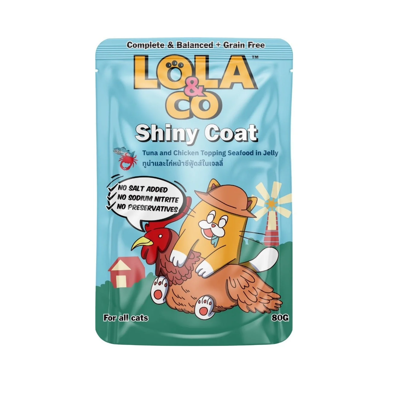 طعام رطب Lola & Co Shiny Coat بوزن 85 غ