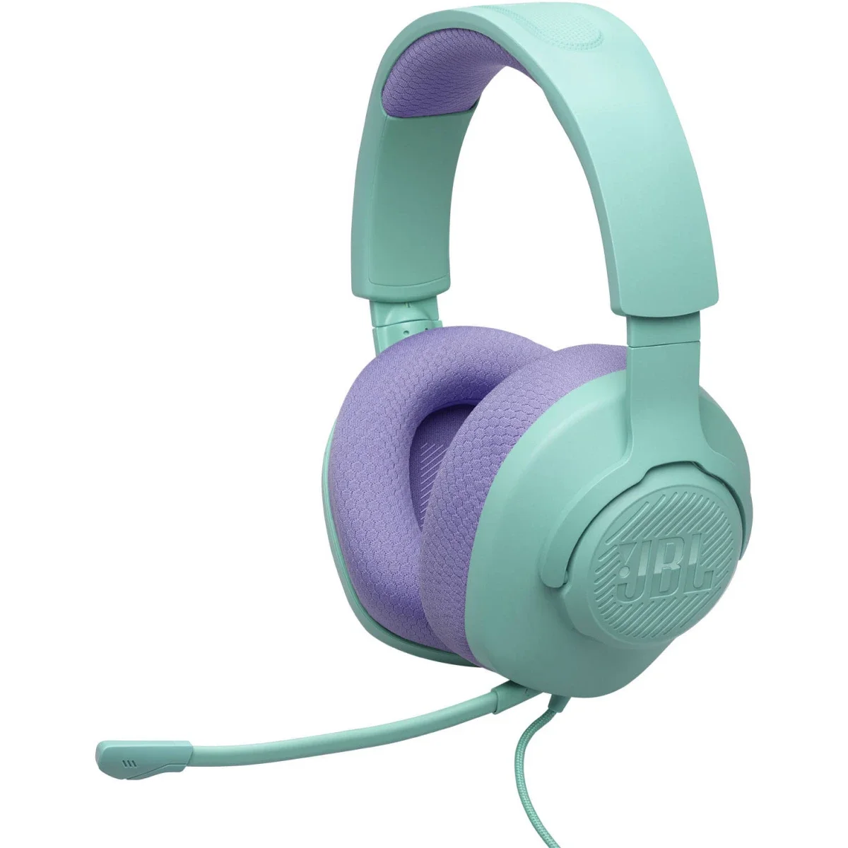 سماعة ألعاب JBL Quantum 100M2 سلكية بمشغلات 40 مم وميكروفون بوم قابل للفصل، أزرق - Thumbnail 3