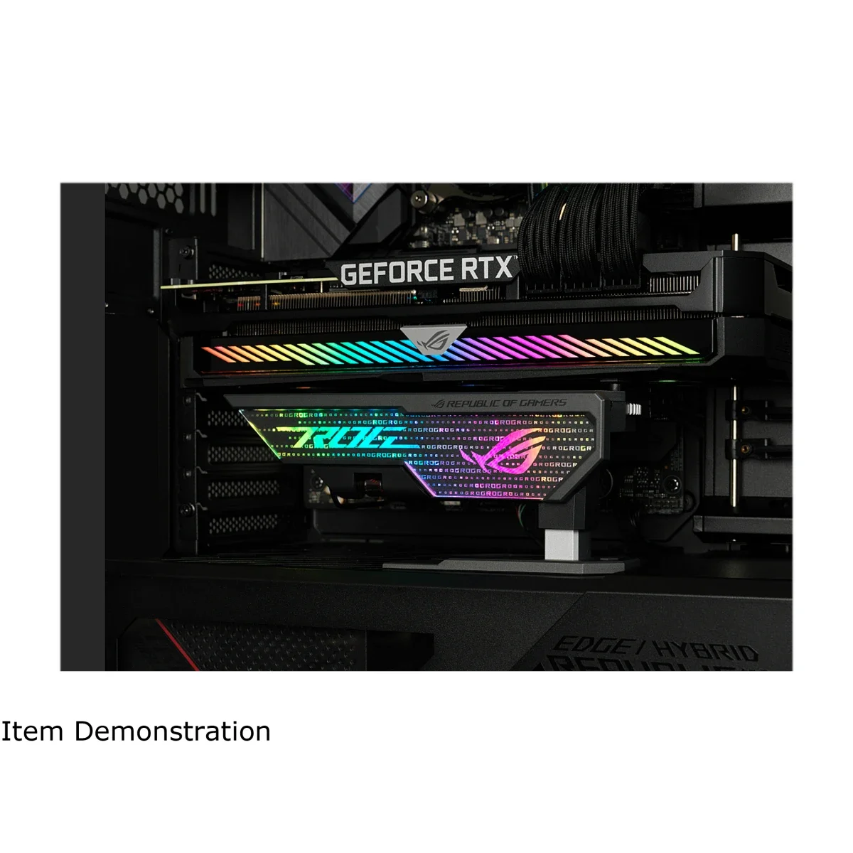 حامل بطاقة رسومات Asus XH01 ROG Herculx بتركيب بدون أدوات وارتفاع قابل للتعديل - Thumbnail 3